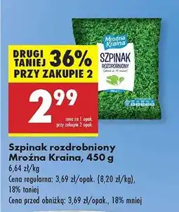 Biedronka Szpinak rozdrobniony Mroźna Kraina 450 g oferta