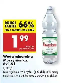 Biedronka Woda mineralna Muszynianka, 6x1,5 l oferta