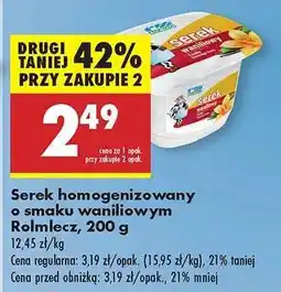 Biedronka Serek homogenizowany o smaku waniliowym Rolmlecz , 200 g oferta