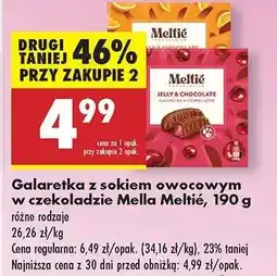 Biedronka Galaretka z sokiem owocowym w czekoladzie Mella Meltié, 190 g oferta