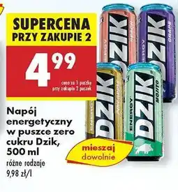 Biedronka Napój energetyczny w puszce zero cukru Dzik, 500 ml oferta