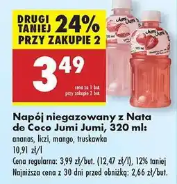 Biedronka Napój niegazowany z Nata de Coco Jumi Jumi, 320 ml oferta