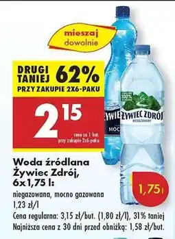 Biedronka Woda źródlana Żywiec Zdrój 6x1,75 l oferta
