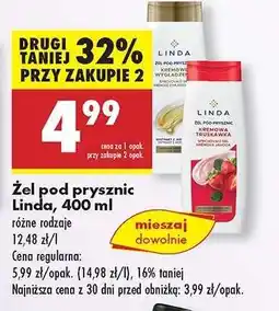 Biedronka Żel pod prysznic Linda, 400 ml oferta