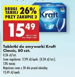 Biedronka Tabletki do zmywarki Kraft Classic 60 szt oferta