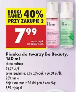 Biedronka Pianka do twarzy Be Beauty, 150 ml oferta