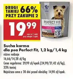 Biedronka Sucha karma dla psa Perfect Fit 1,2 kg 1,4 / kg oferta