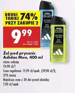 Biedronka Żel pod prysznic Adidas men 400 ml oferta