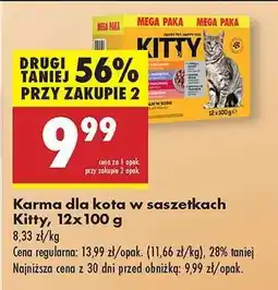 Biedronka Karma dla kota w saszetkach Kitty 12x100 g oferta