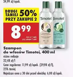 Biedronka Szampon do włosów Timotei, 400 ml oferta