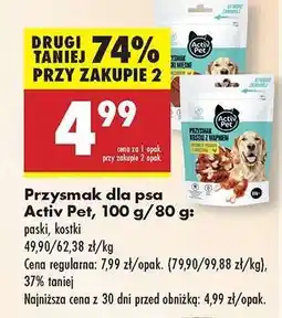 Biedronka Przysmak dla psa Activ Pet, 100 g/80 g oferta