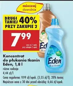 Biedronka Koncentrat do płukania tkanin Eden, 1,8 l oferta