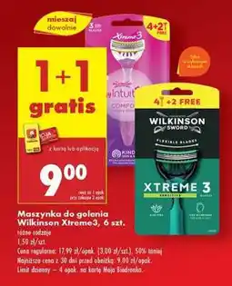 Biedronka Maszynka do golenia Wilkinson Xtreme3, 6 szt oferta