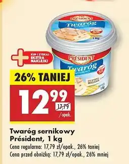 Biedronka Twaróg sernikowy PRÉSIDENT 1 kg oferta