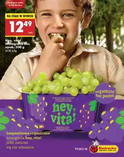Biedronka Hey, vita! Winogrono bio, opak. 500 g oferta