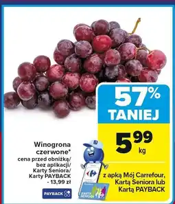 Carrefour Market Winogrona czerwone 1 kg Carrefour Market oferta