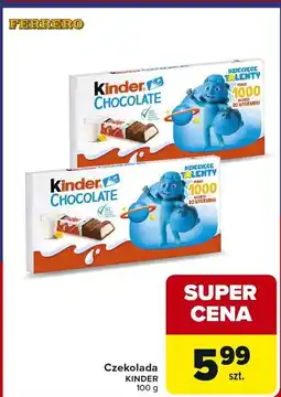 Carrefour Market Czekolada Kinder Ferrero oferta