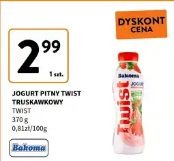 Intermarche Jogurt pitny twist truskawkowy Bakoma oferta