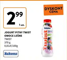 Intermarche Jogurt pitny twist owoce leśne Bakoma oferta