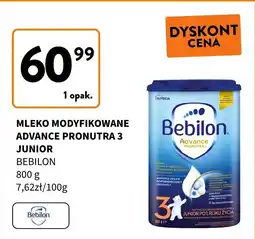 Intermarche Mleko modyfikowane Advance Pronutra 3 Junior Bebilon oferta