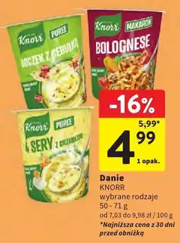 Intermarche Danie Knorr wybrane rodzaje 50 - 71 g oferta