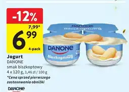 Intermarche Jogurt Danone smak biszkoptowy 4x120g oferta