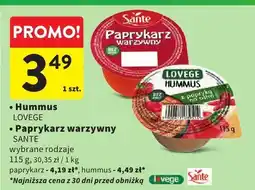 Intermarche Hummus LOVEGE Paprykarz warzywny SANTE oferta