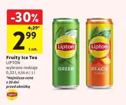 Intermarche Herbata Lipton Green, Peach 0,33 l oferta