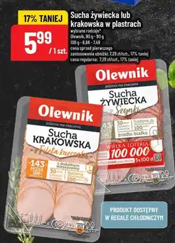 Polomarket Sucha żywiecka lub krakowska w plastrach Olewnik 100g oferta