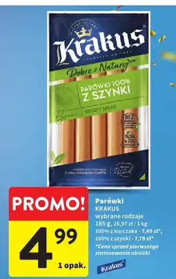 Intermarche Parówki KRAKUS wybrane rodzaje 185g oferta