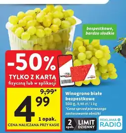 Intermarche Winogrono białe bezpestkowe Intermarche oferta