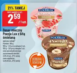 Polomarket Deser mleczny Poezja Lux z bitą śmietaną 180g Polmlek oferta