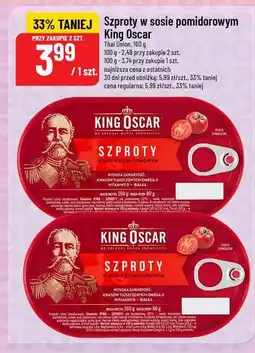 Polomarket Szproty w sosie pomidorowym King Oscar oferta
