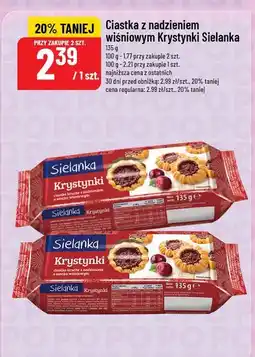 Polomarket Ciastka z nadzieniem wiśniowym Krystynki Sielanka 135g oferta