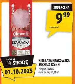 Arhelan Kiełbasa krakowska sucha z szynki 255g Olewnik oferta