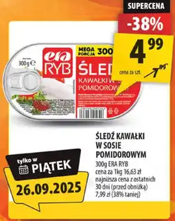 Arhelan Śledź kawałki w sosie pomidorowym 300g Eryb oferta