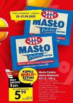 Twój Market Masło Polskie ekstra Mlekovita 82% tł., 200 g oferta