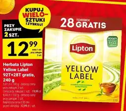 Twój Market Herbata Lipton Yellow Label 92T+28T gratis, 240 g oferta