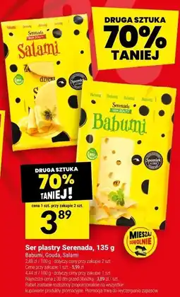 Twój Market Ser plastry Serenada Babuni, Gouda, Salami, 135 g oferta