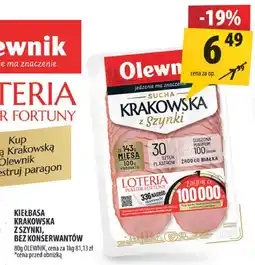 Arhelan Kiełbasa krakowska z szynki 80g Olewnik oferta