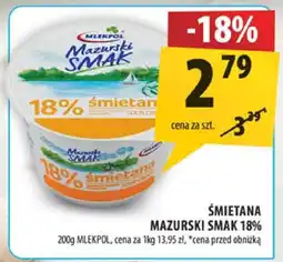Arhelan Śmietana mazurski smak 18% Mlekpol oferta