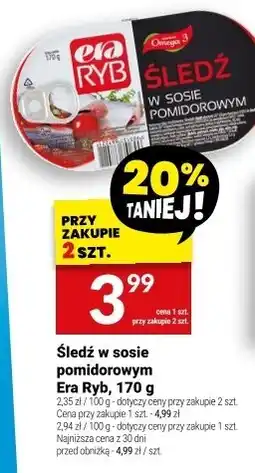 Twój Market Śledź w sosie pomidorowym Era Ryb 170 g oferta