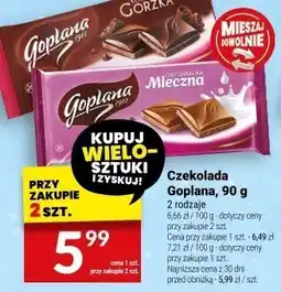 Twój Market Czekolada Goplana 90g oferta