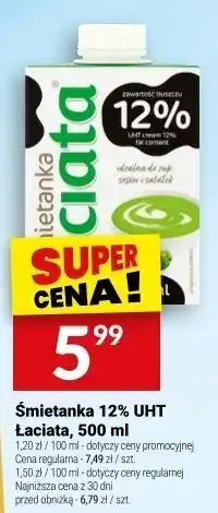Twój Market Śmietanka 12% UHT Łaciata 500ml oferta