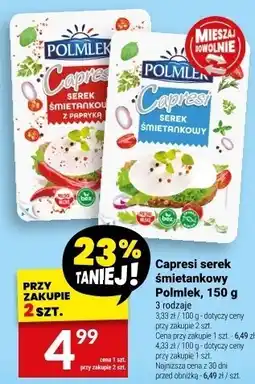 Twój Market Serek śmietankowy Capresi Polmlek, 150 g oferta