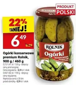 Twój Market Ogórki konserwowe premium Rolnik, 920 g / 460 g oferta