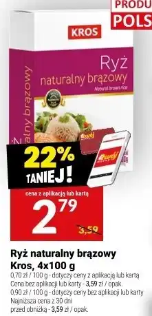 Twój Market Ryż naturalny brązowy Kros, 4x100 g oferta