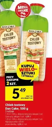 Twój Market Chleb tostowy Dan Cake, 500 g oferta