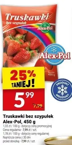 Twój Market Truskawki bez szypułek Alex-Pol, 450 g oferta