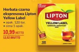 Makro Herbata czarna ekspresowa Lipton Yellow Label oferta